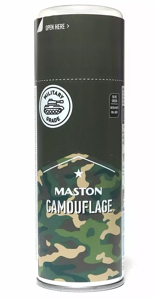 Naamiomaali matta oliivin vihre=C3=A4 Maston naamiomaali spraymaali - Naamiomaalit Camo - 6412490000066 - 1