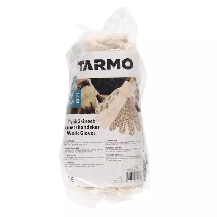 Näppylähanskanippu 12 paria 10,5 - Työkäsineet - 6410412772176 - 1