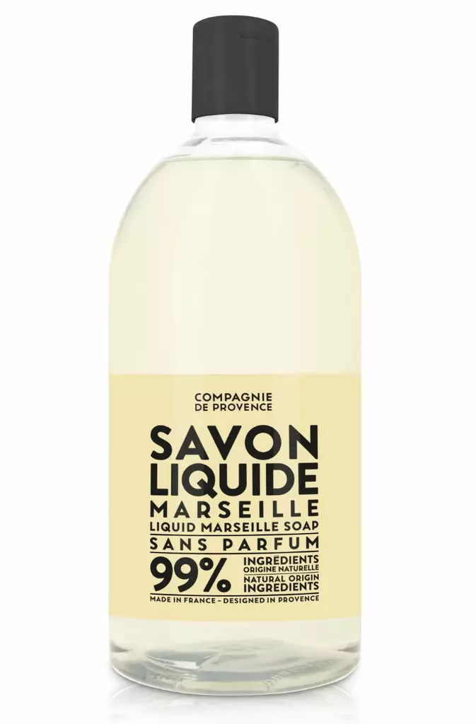 Nestesaippua tuoksuton 1000ml täyttöpullo Compagnie de Provence - Suihkusaippuat ja suihkugeelit - 3551780004056 - 1
