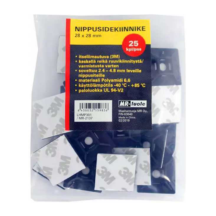 NIPPUSIDEKIINNIKE 2828 MM 3M, 25 KPL - Kutistesukat, nippusiteet ja kiinnikkeet - 6430032159836 - 1