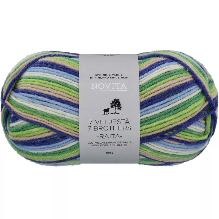 LANKA 7-VELJ.RAITA 100G SUOMIKAARI 975 - Sukkalangat - 6412618202976 - 1