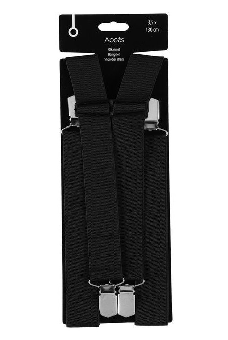 Olkaimet musta 3,5cmx130cm Acces - Vyöt ja henkselit - 6410413265936 - 1