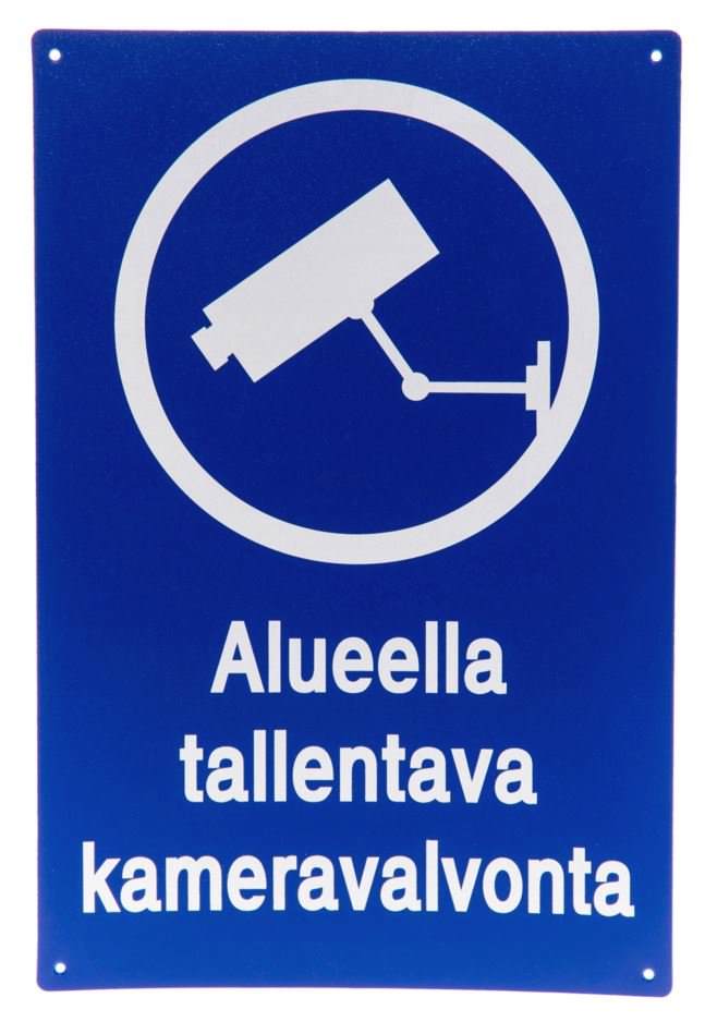 Opastekyltti kameravalvonta 20x30cm muovinen - Opasteet ja kyltit - 6438168096056 - 1