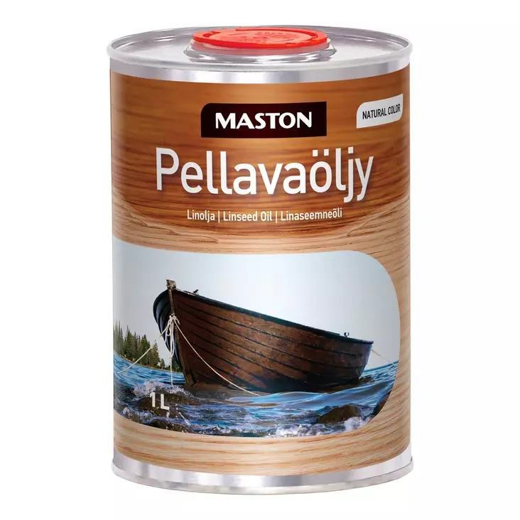 Pellavaöljy 1L Maston - Puuöljyt ja puunsuoja-aineet - 6412490048006 - 1