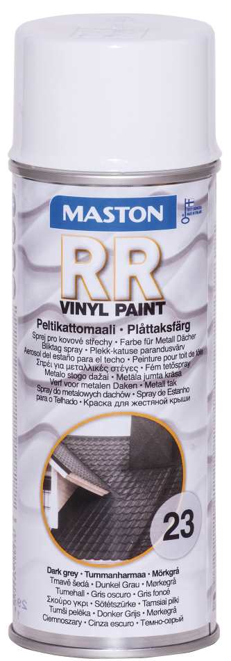 PELTIKATON KORJAUSMAALI RR23 TUMMA HARMAA 400ML MASTON SPRAY - Spraymaalit - 6412494100236 - 1