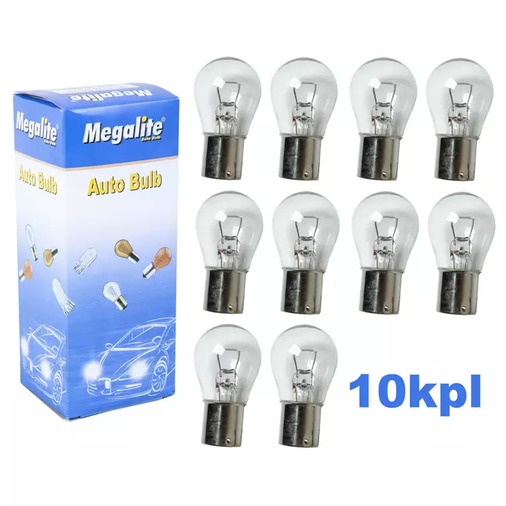Auton polttimo MEGALITE 12V P21W/5W 10KPL - Polttimot ja polttimotarvikkeet - 8802578324326 - 1