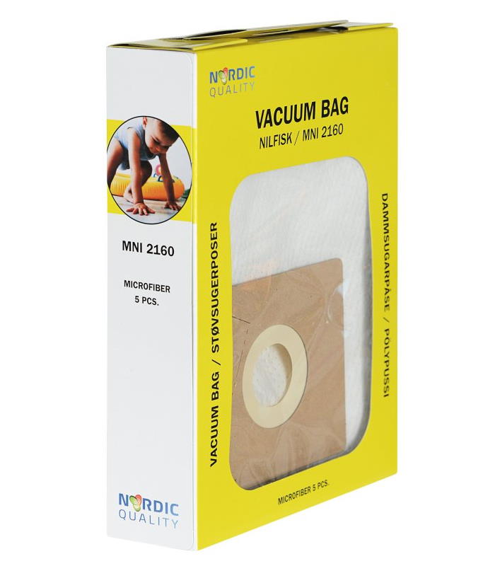 Pölynimuripussi, 5 kpl MNI 2160 Nordic Quality Vacuum - Pölypussit ja suodattimet - 5706470075986 - 1