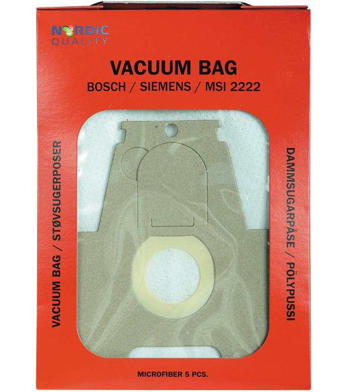 Pölypussit, 5 kpl MSI 2222 Nordic Quality Vacuum - Pölypussit ja suodattimet - 5706470076396 - 1