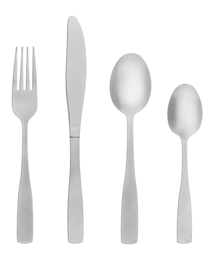 RUOKAILUVÄLINEET Basic 16 kpl Teräs Maku - Aterimet - 6410412707086 - 1