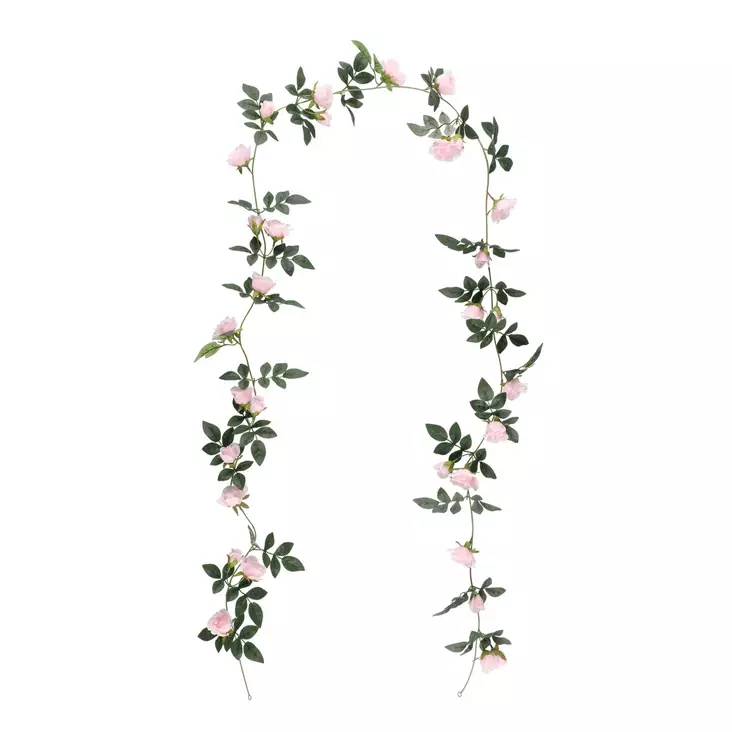 Ruusuköynnös vaaleanpunainen - Tekokasvit ja muovikukat - 6410416544366 - 1