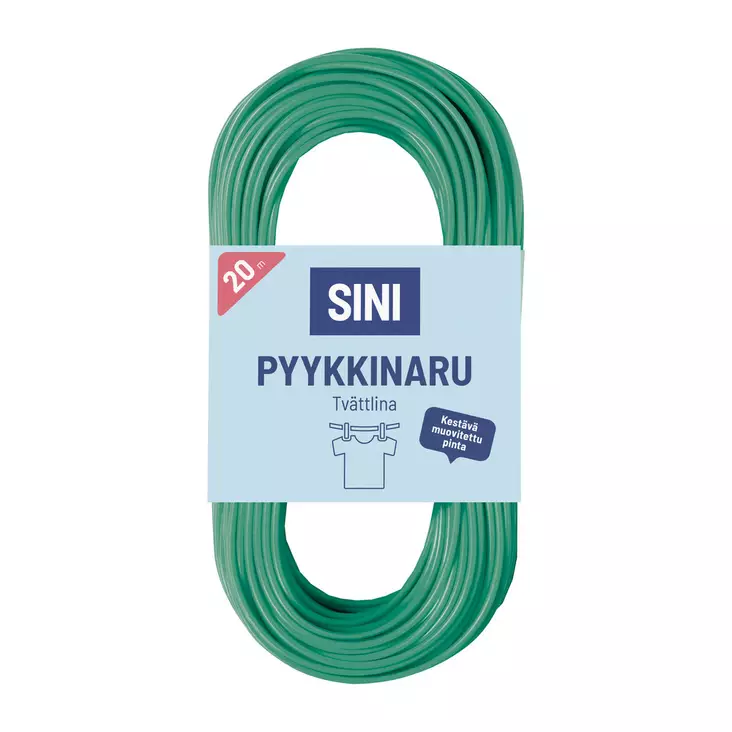 PYYKKINARU 20M SINI - Tuuletus-, kuivaustelineet & pyykkinarut - 7312280014206 - 1