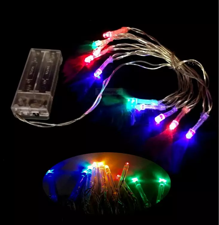 SISÄVALOSARJA 20xLED Monivärinen paristokäyttöinen - Valosarjat paristokäyttöiset - 6438159117906 - 1