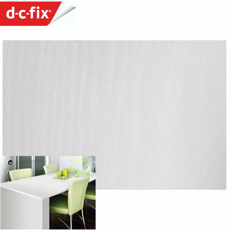 SISUSTUSKALVO D-C-Fix 346-0089 200x45cm Valkoinen puu kontaktimuovi - Sisustuskalvot - 4007386052636 - 1