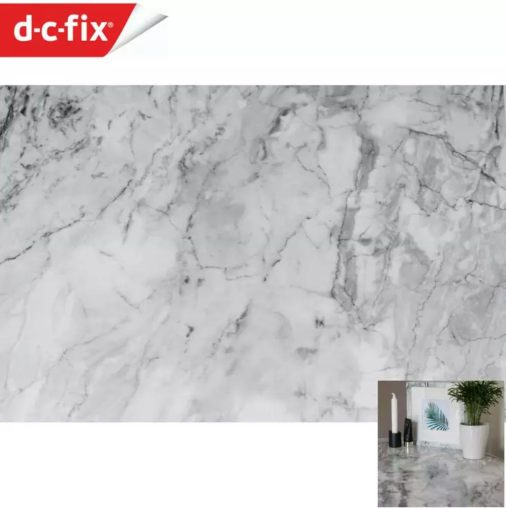 SISUSTUSKALVO D-C-Fix 346-0670 200x45cm Marmori kontaktimuovi - Sisustuskalvot - 4007386340276 - 1