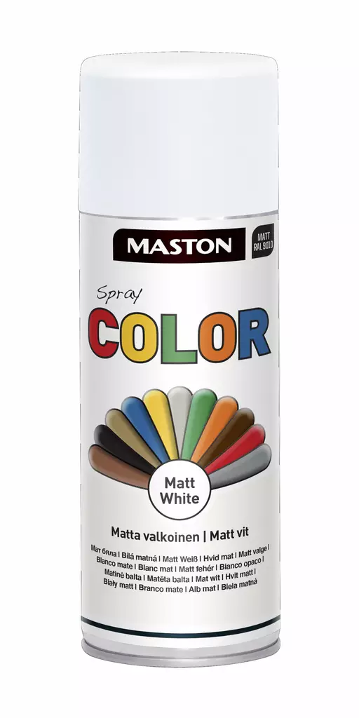 Spraymaali Color Mattavalkoinen 400ml - Spraymaalit - 6412491202216 - 1
