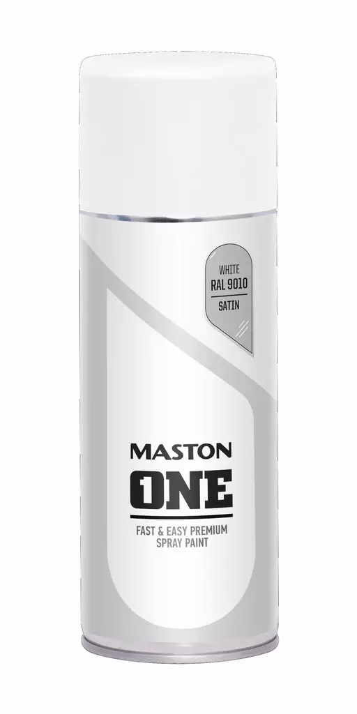 MASTON ONE SATIN VALKOINEN 9010 400ML - Spraymaalit - 6412490023126 - 1