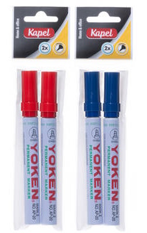 Permanent-kyn=C3=A4 2kpl pakkauksessa - Tussit, kuitu- ja korostuskynät - 6410411523076 - 1