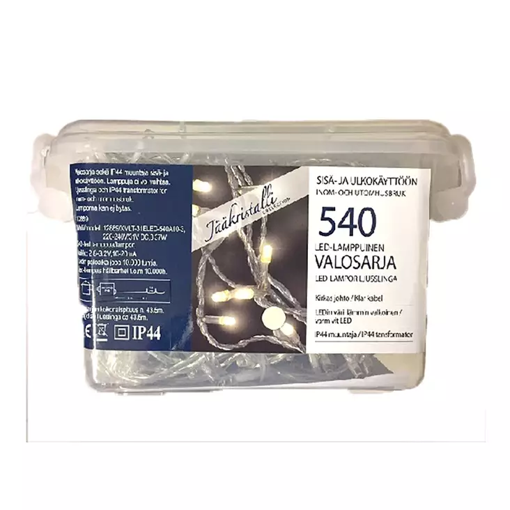 ULKOVALOSARJA 540 LED LÄMMIN VALK. - Valosarjat verkkovirta - 6438159128896 - 1