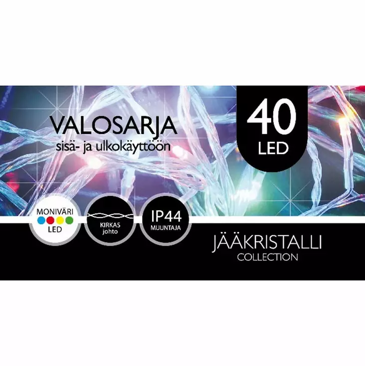 ULKOVALOSARJA LED 40Led Monivärinen - Valosarjat verkkovirta - 6438159052276 - 1