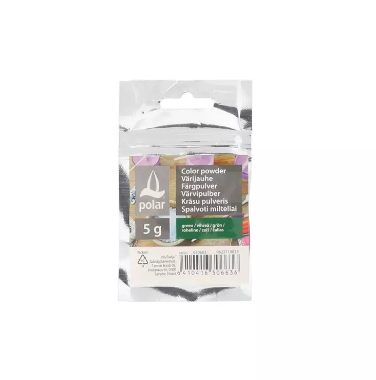 v=C3=A4rijauhe 5g vihre=C3=A4 kynttil=C3=A4n valmistus - Kynttilätarvikkeet ja kynttiläkortisteet - 6410416306636 - 1