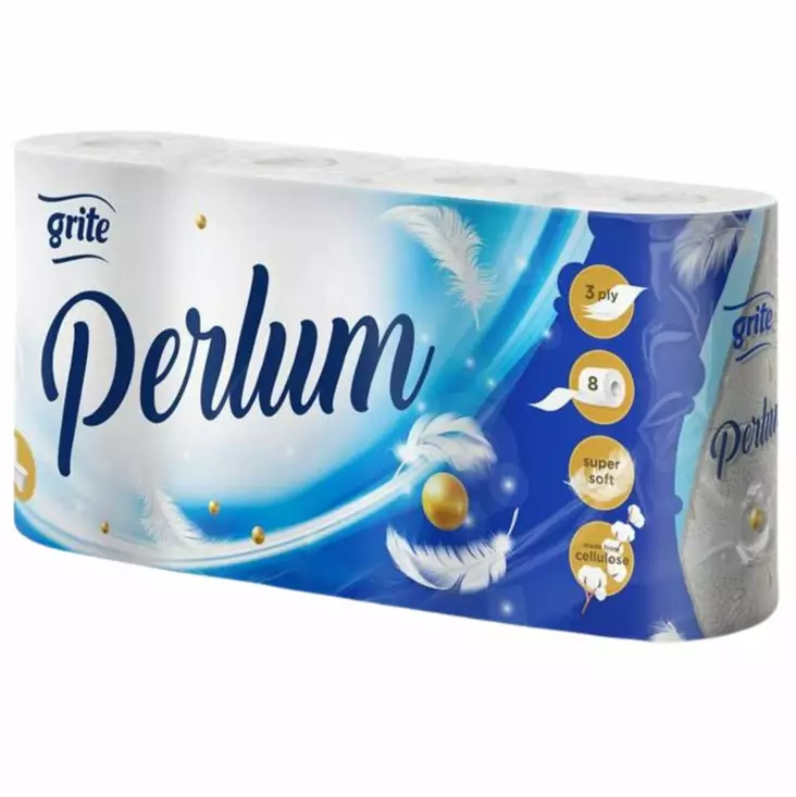 WC-paperi 8rll Grite Perlum valkoinen - WC-paperit - 4770023000856 - 1