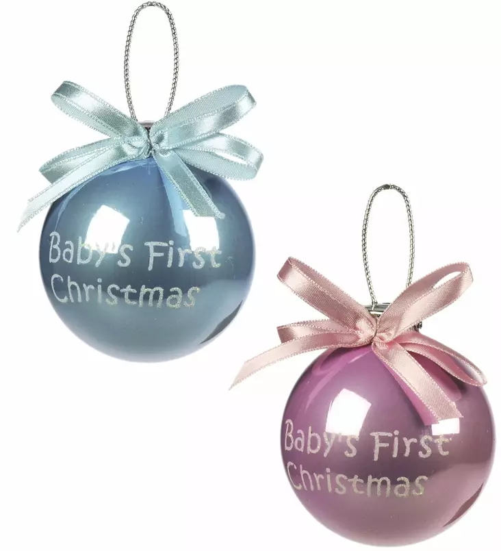 Weiste 65mm 1 kpl baby´s xmas pallo - Kuusenpallot ja ripustettavat koristeet - 6412740760146 - 1