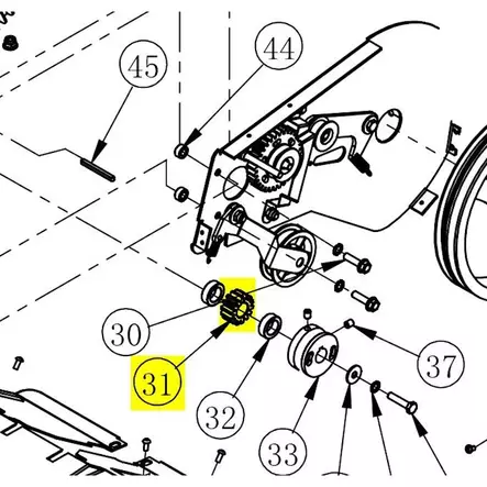 JYRSINKONEEN PERUUTUSVAIHTEEN RATAS - Kantojyrsimen terät ja varaosat - 834537 - 1