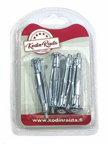 Kiinnitysankkuri 9x50mm 4kpl - Ankkurit, proput ja tulpat - 6438417017757 - 1