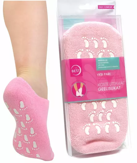 KOSTEUTTAVAT GEELISUKAT 1 PARI - Jalkojenhoitotuotteet - 6438159243667 - 1