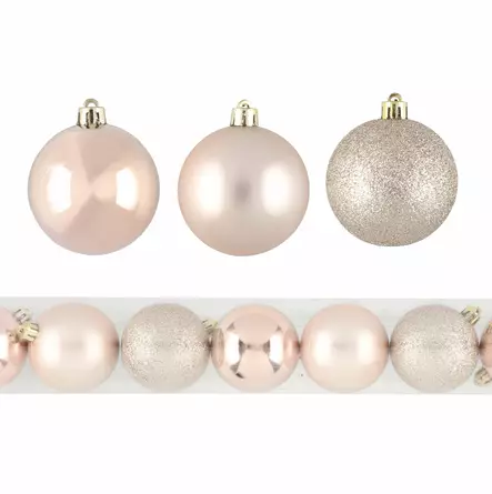 KUUSENPALLO 6CM 9KPL RUUSUKULTA - Kuusenpallot ja ripustettavat koristeet - 6410413198517 - 1