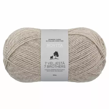 Novita 7 veljest=C3=A4 Hiekka 060 - Sukkalangat - 6412618201207 - 1