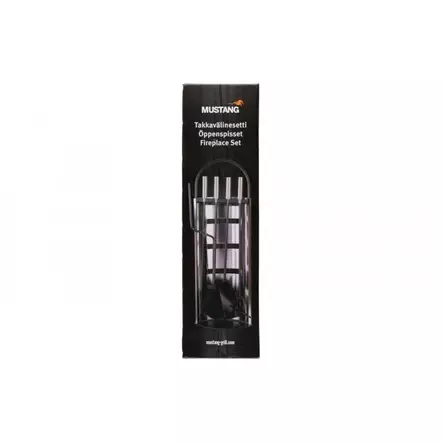 Takkavälineet telineessä 4 kpl rosteri - Grillausvälinesetit - 6410411828027 - 2