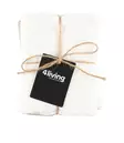  4Living Kestoliina 2 kpl beige valkoinen 25x25 cm=20 - Keittiöpyyhkeet - 6410416140377 - 6