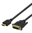 hdmi dvi kaapeli deltaco kullatut liittimet - Audio- ja videokaapelit - 7333048051967 - 1
