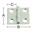 KAAPINSARANA 50x39mm TERÄS/RST 2KPL - Saranat - 7317900006807 - 2