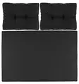 Lavapehmuste setti musta 4Living 80x120x8 cm - Ulkokalusteiden pehmusteet ja tyynyt - 6410413036017 - 2