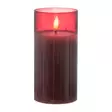 Lasikynttilät 3 kpl 3D Milton pun. - LED-kynttilät - 6410416482347 - 5