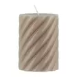Pöytäkynttilä kierre 7,5x10 cm greige - LED-kynttilät - 6412165097957 - 1