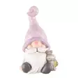 Puutarhatonttu istuva 26cm violetti - Puutarhakoristeet - 6410416461717 - 1