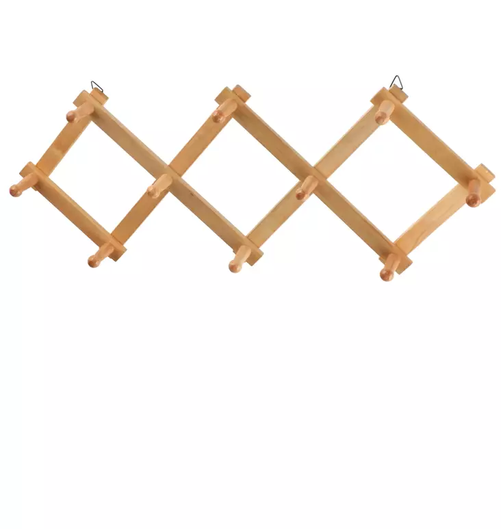 Perinteinen haitarinaulakko. 10 ripustusnuppia. - Koukut, naulakot ja telineet - 6410416094137 - 1