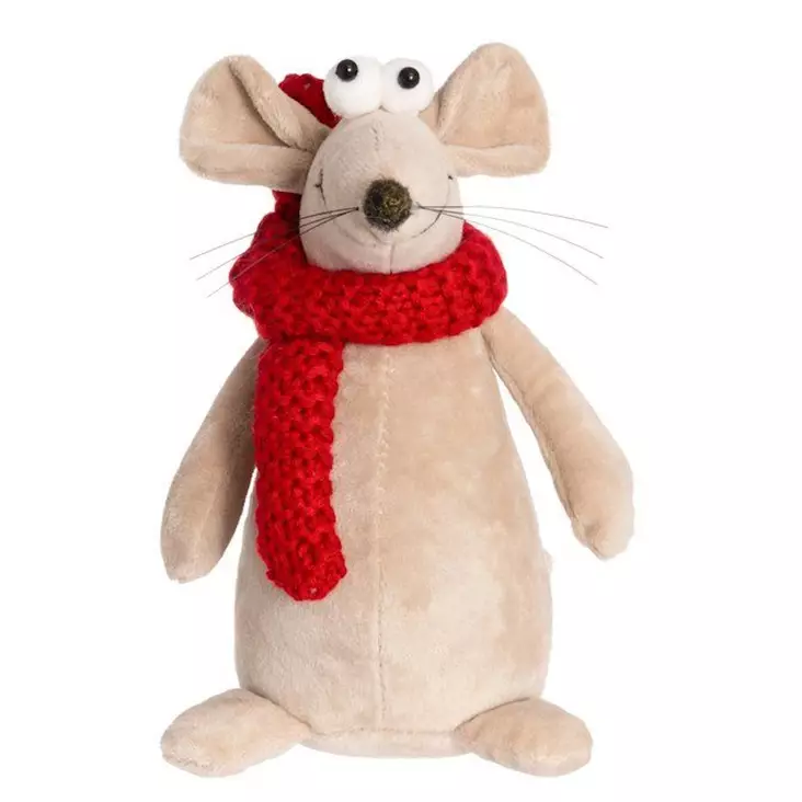 Hiiri 19cm ruskea - Joulukoristeet ja lumihiutalepallot - 6410416378497 - 1