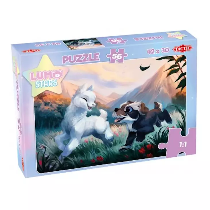 Lumo Stars Llama and Puppy 56 palan palapeli - Lasten palapelit - 6416739567327 - 1