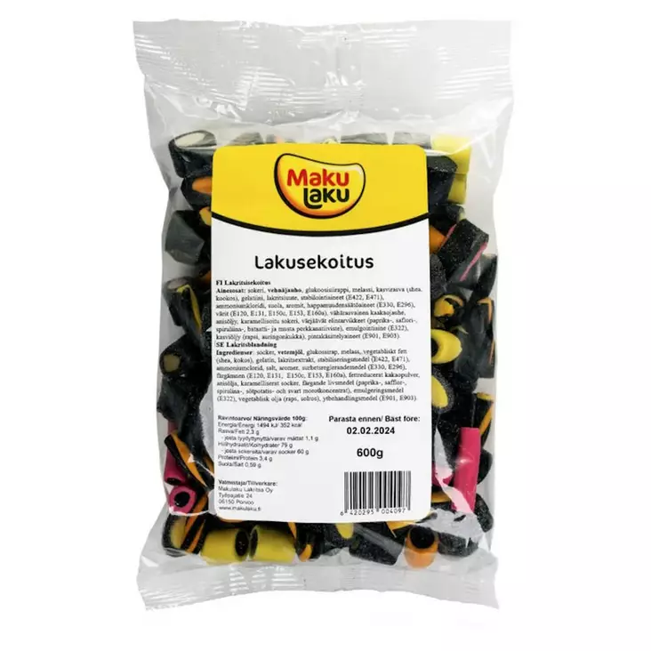 Makulaku 600 g lakritsisekoituspussi - Makeiset ja naposteltavat - 6420295004097 - 1