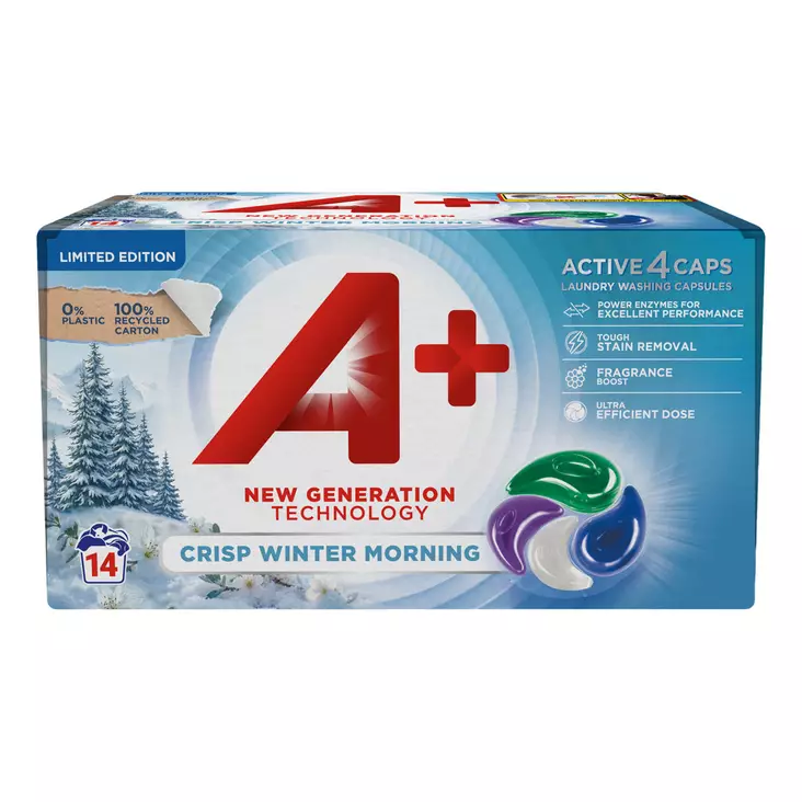 A+ Pyykinpesukapselit 14kpl Active4 - Pyykinpesunesteet - 8435495850717 - 1