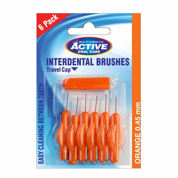 Active Hammasväliharja 0,45 mm 6 kpl - Suunhoitotarvikkeet - 50122510113413117 - 1