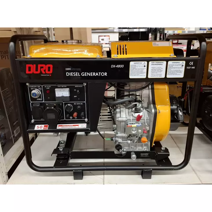 Aggregaatti 5KW 1-VAIHE DURO Diesel 5GF - Bensiini aggregaatit - 6438168093697 - 1