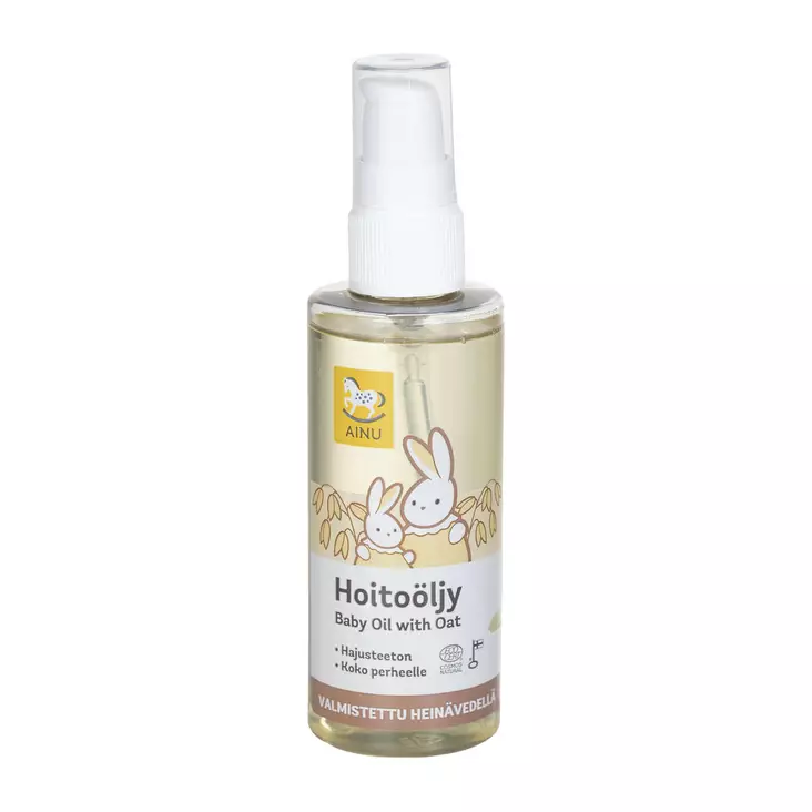 Ainu Hoitoöljy 100ml kaura eco - Vauvan hoito - 6414505184747 - 1