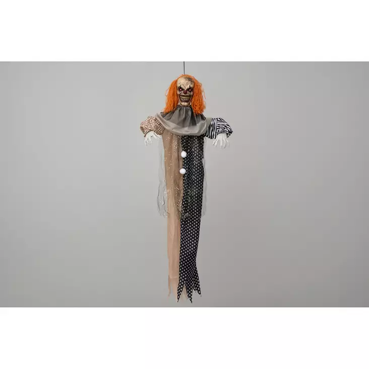 Animoitu riippuva klovni liiketunnistime - Halloween koristeet ja -tarvikkeet - 6410416595207 - 1
