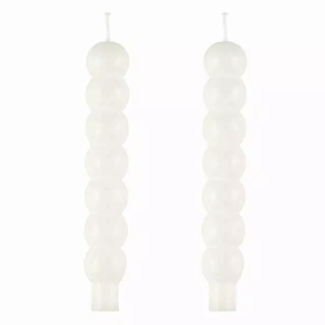 Antiikkikynttilä kupla 2 kpl valkoinen - Antiikkikynttilät ja kruunukynttilät - 6410416363967 - 1