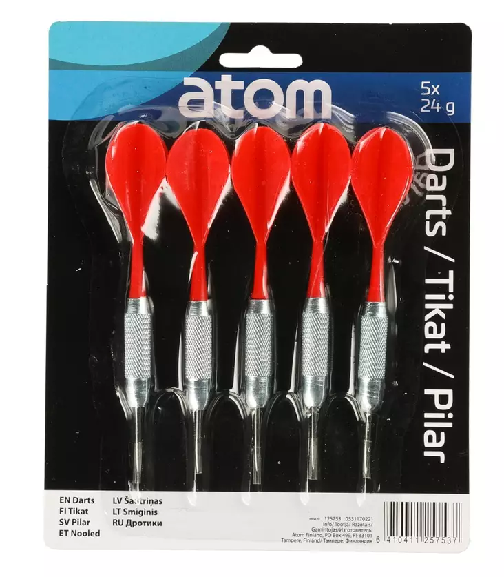 Atom laatutikat 5kpl 24g - Tikkataulut ja tikat - 6410411257537 - 1